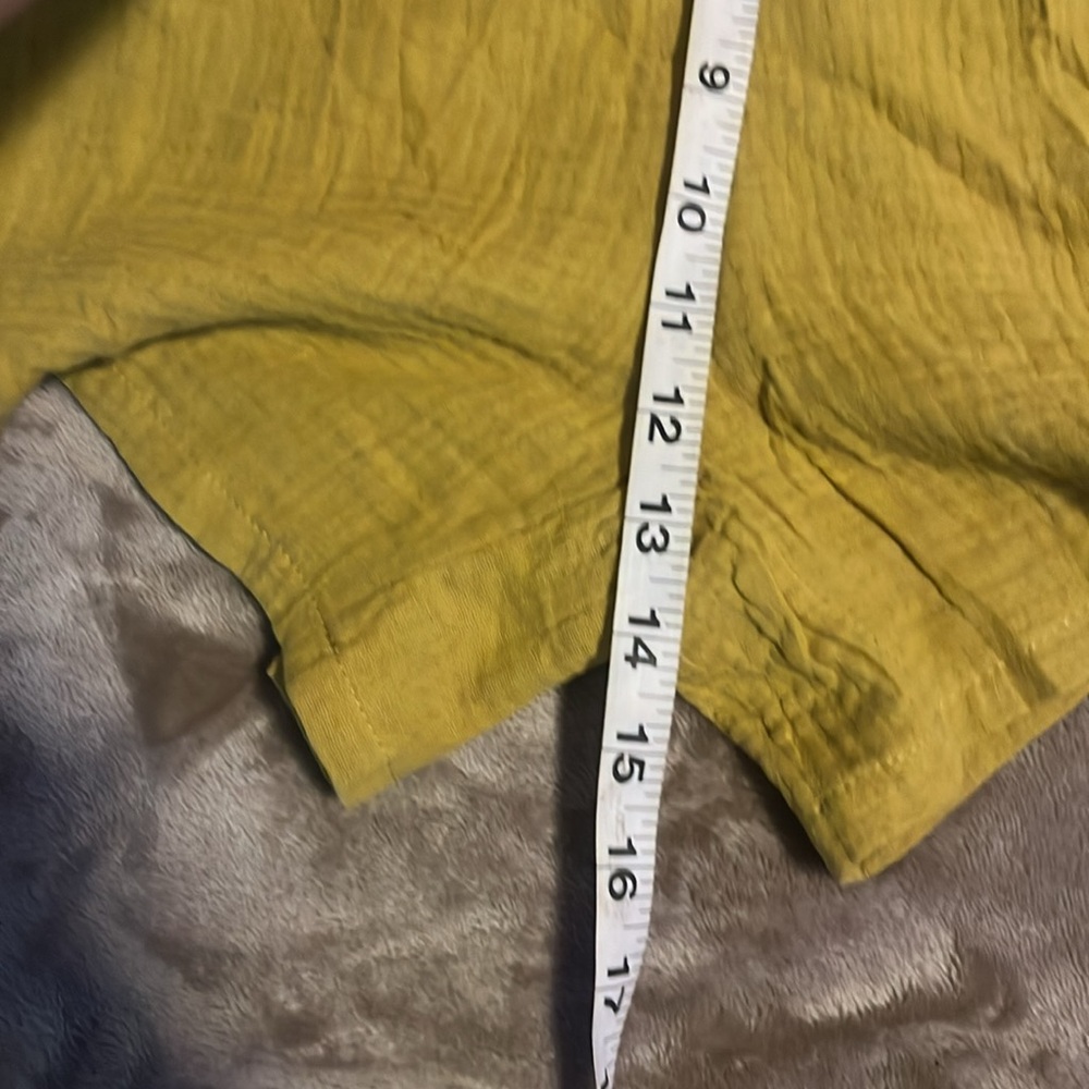 Women's Cotton Mustard Shorts two piece set - Picture 9 of 9